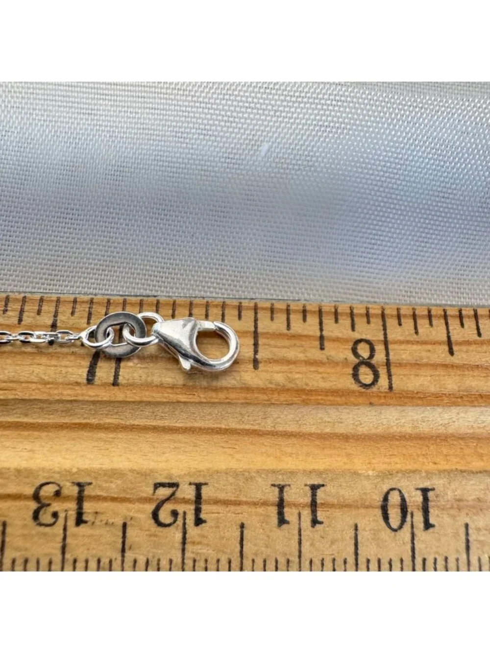 Double Interlocking Hearts Sterling Silver 925 Link Bracelet 7.5'' Length